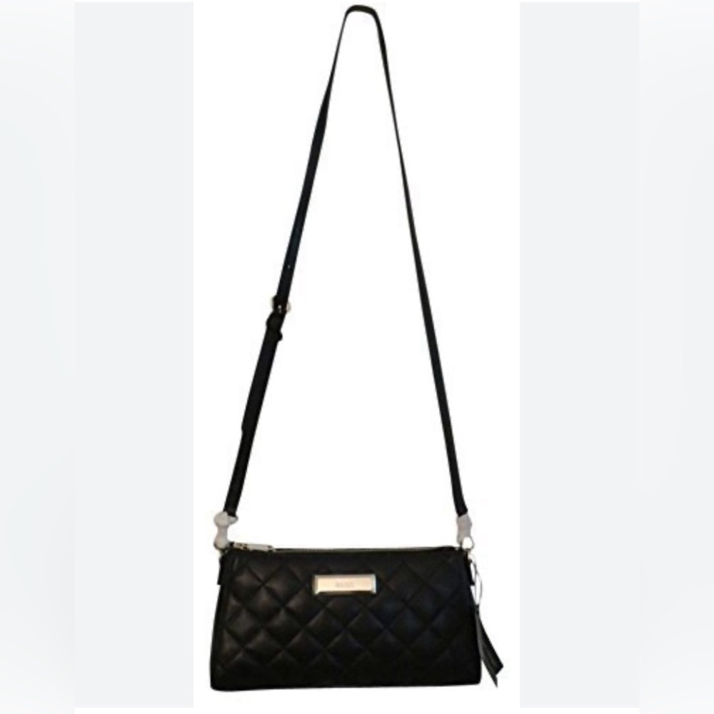 DKNY Quilted Lamb Leather Crossbody Bag Black - Picture 13 of 13